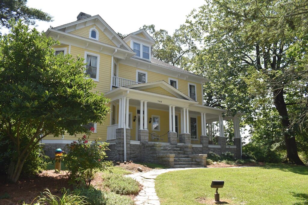 Front of the house with garden