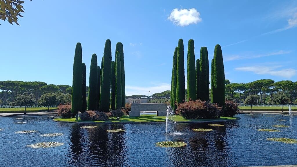 Various points of interest of Anzio's american cemetery