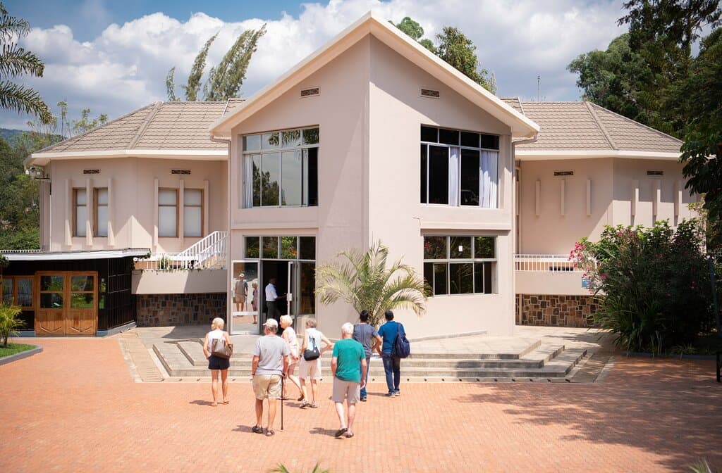 The main museum building at Kigali Genocide Memorial