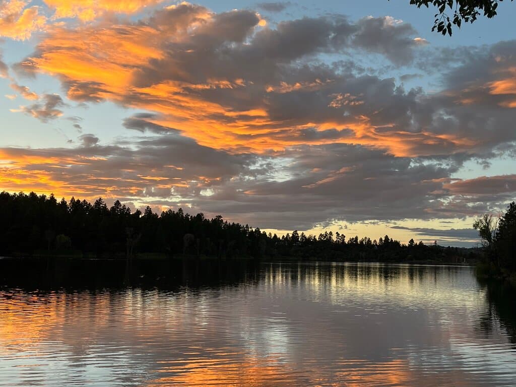 Sunset in August 2023 Lynx Lake Picnic Are