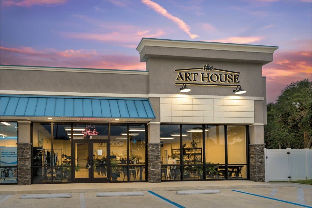 The Art House is an OPEN STUDIO space that welcomes visitors to create whatever they are inspired to anytime during regular studio hours. You can paint pottery, wood, canvas, sculpt or form something all your own with clay. Sewing machines, pottery wheels, clay handbuilding equipment, and pyrography pens are available. You can also check out our upcoming events for one-time workshops! 