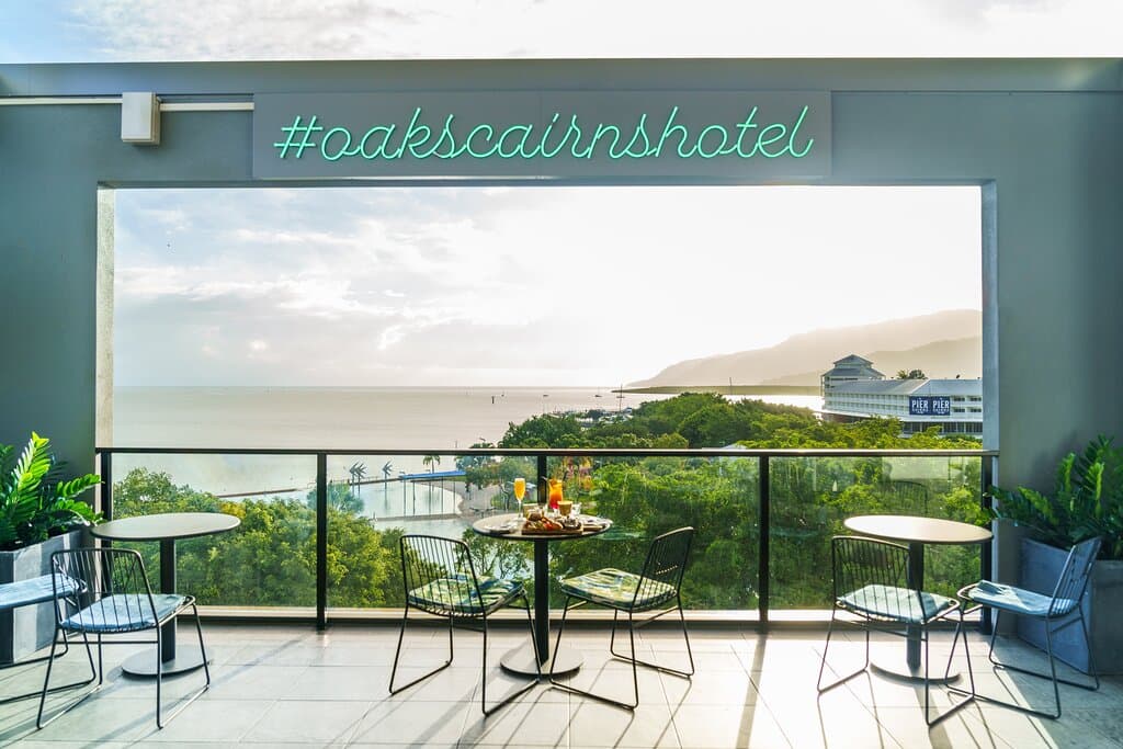 Incredible views of the Cairns esplanade and lagoon