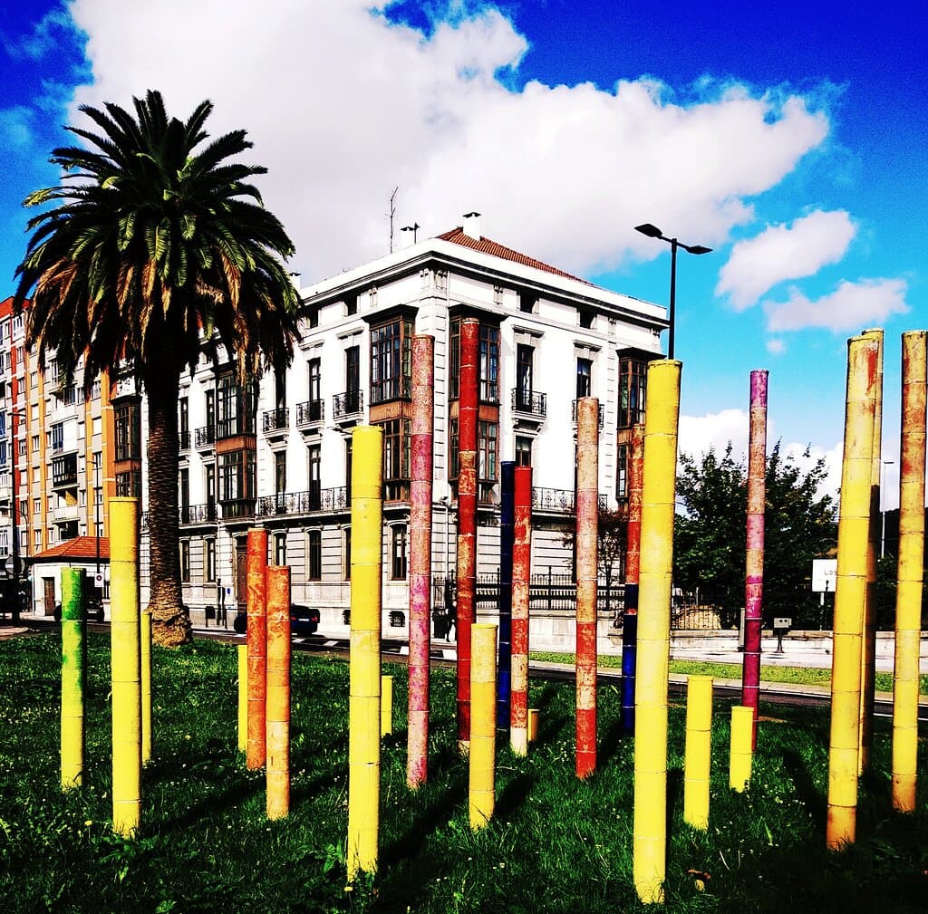 Conjunto escultórico «Recorrido», parque del Muelle, Avilés, Asturias, España