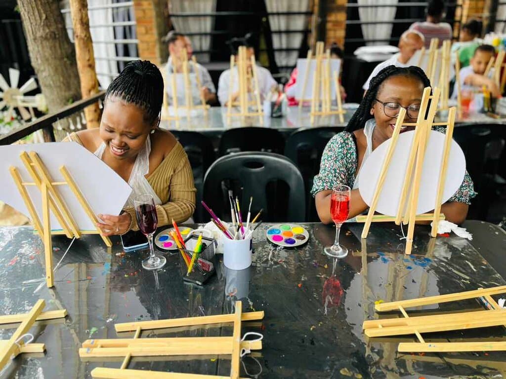 Customers enjoying their time at Art By Kemi 