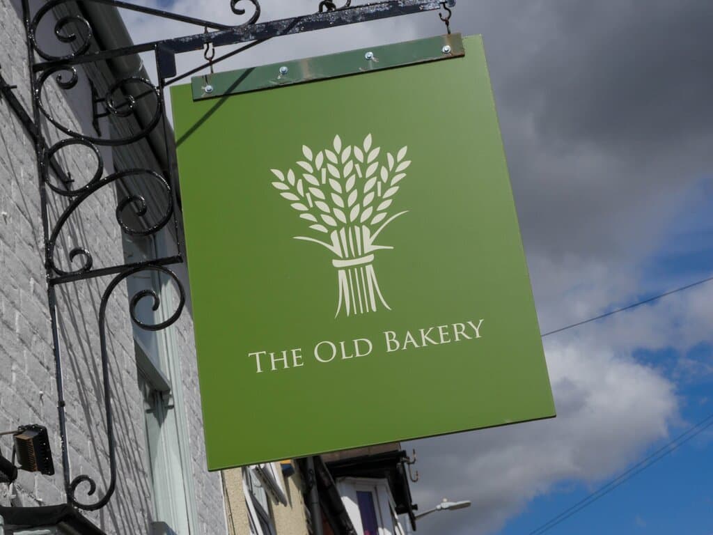 Sign outside restaurant