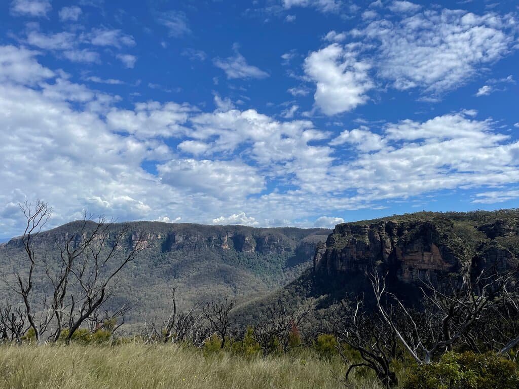 Looking back towards the start