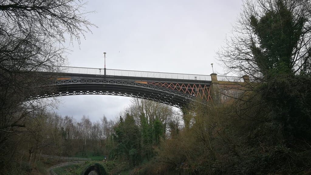 View of the bridge from the canal below