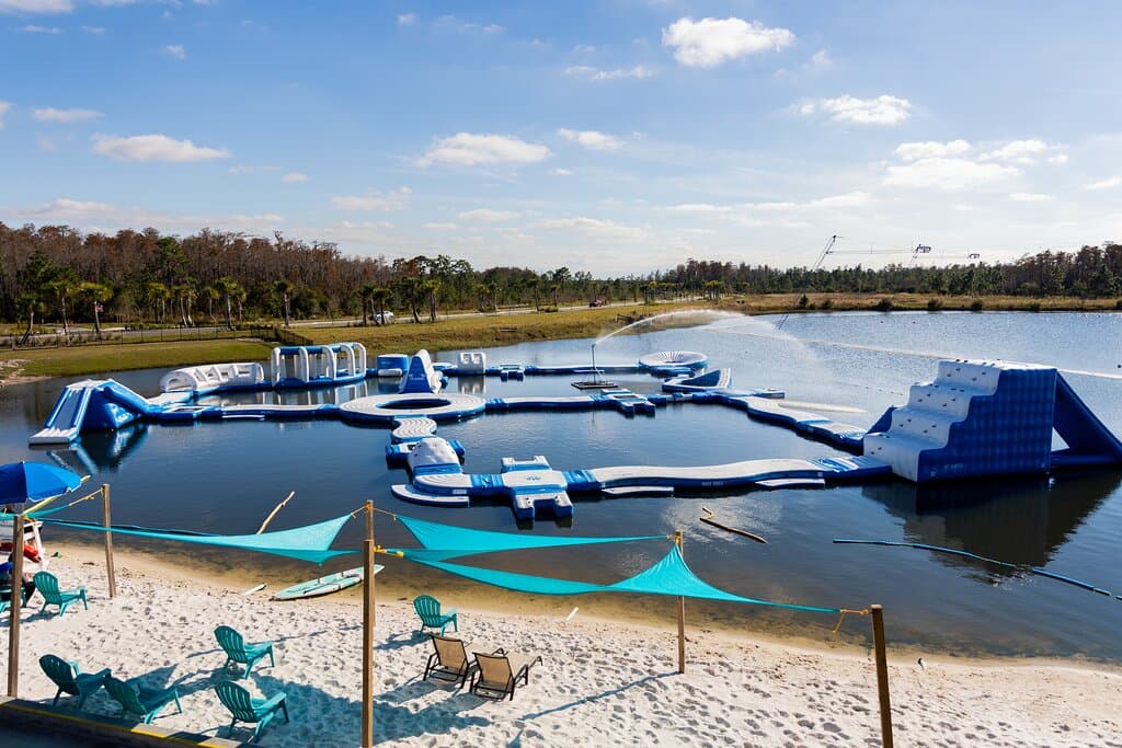 Never a dull moment in the Aqua Park! The obstacle course changes regularly to keep you on your toes.  