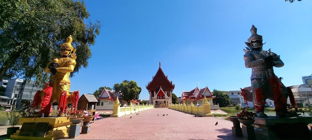 a bridge to church on the water