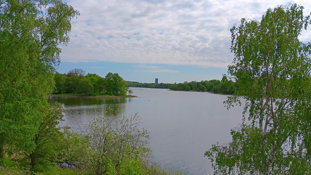 Stockholm, View over Brunnsviken from Bergius Botanic Garden 