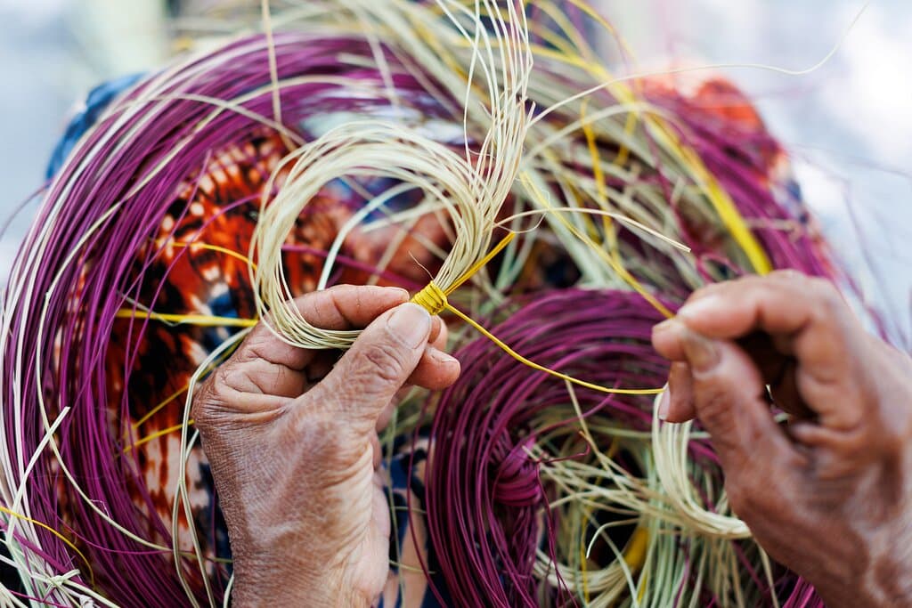 Weaving at Warradjan