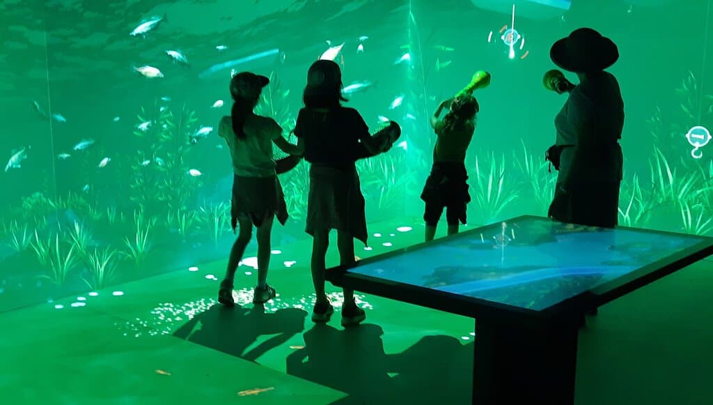 Dans une atmosphère « subaquatique », vous devrez maintenir l’équilibre marin en repoussant les dangers. L’intégration de technologie performante vous permettra de plonger dans nos lacs et rivières et de vous y sentir comme un poisson dans l’eau!


