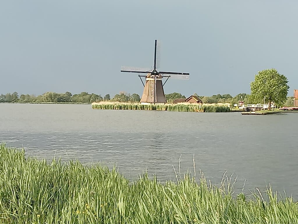 Mill at Rotte lakes, north of Rotterdam. South-Holland, Netherlands. May 2024.