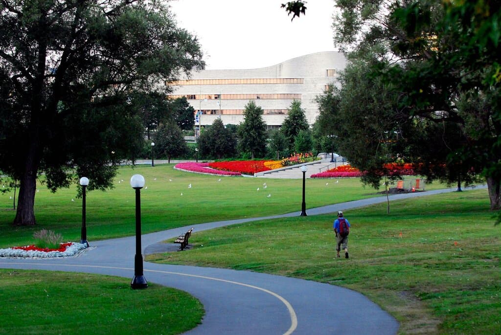 Jacques-Cartier Park in the spring.