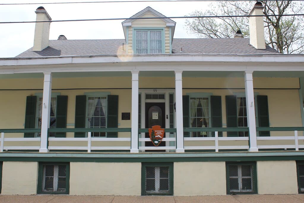 Jean-Baptiste Valle House circa 1794. Vertical log construction in French colonial (pre-USA) period. Became part of National Park system in 2020.