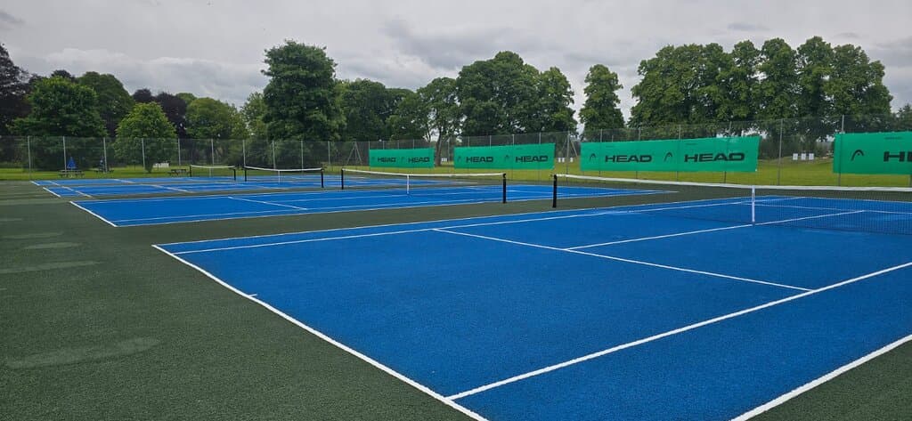Photo of the four hard courts