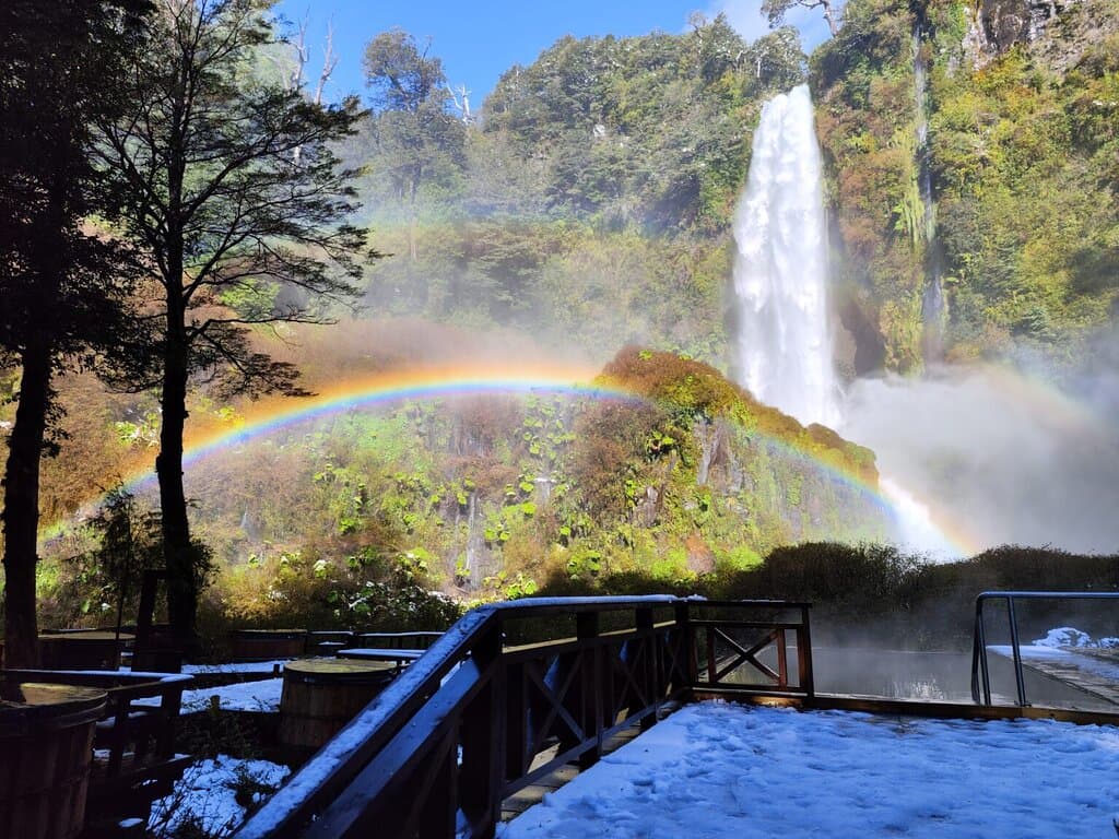 La nieve llego al Salto El León
