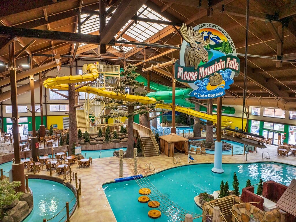 Newly renovated Moose Mountain Falls Waterpark. 