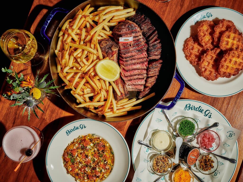 Steak Frites and accoutrements