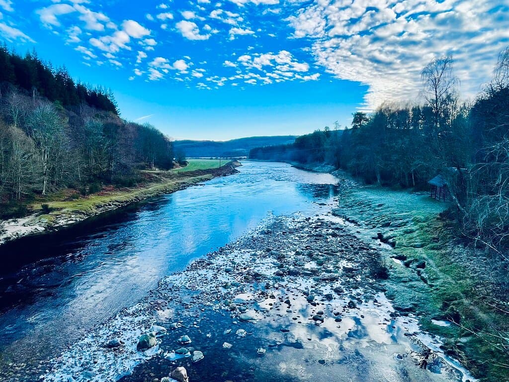 An icy ❄️ river Dee.