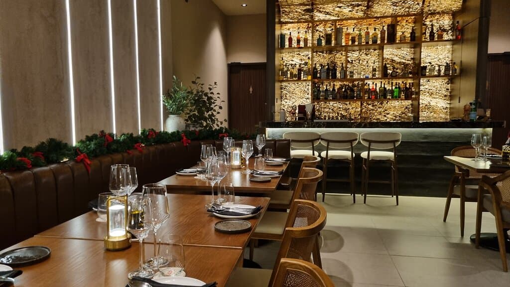 Inside the restaurant