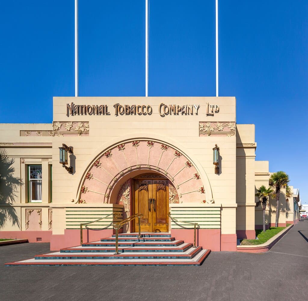 The National Tobacco Company building exterior  1 Ossian Street, Ahuriri, Napier