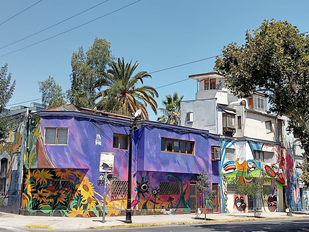 Walking from Patronato to Bellavista neighbourhood. Santiago, Chile. January 2025.