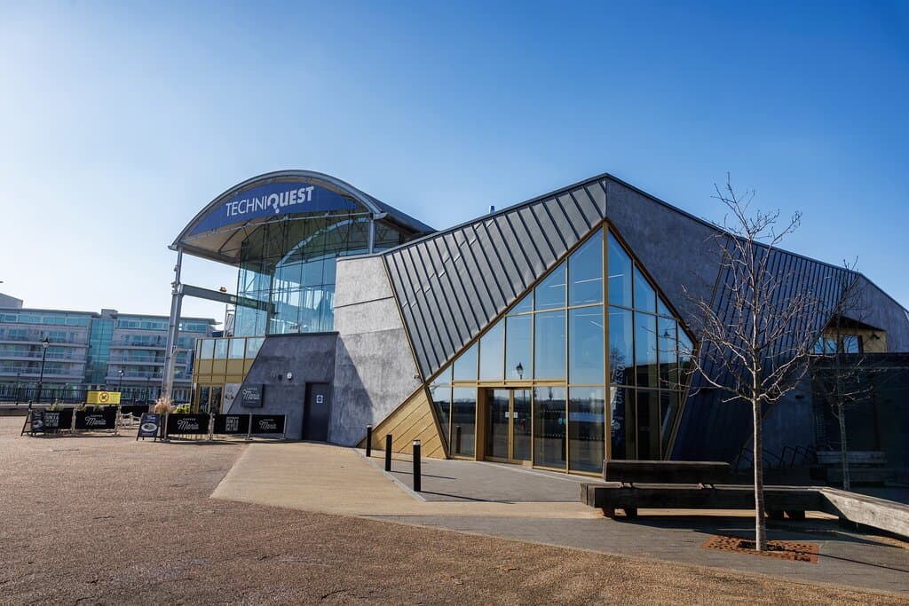 The main entrance, February 2025.