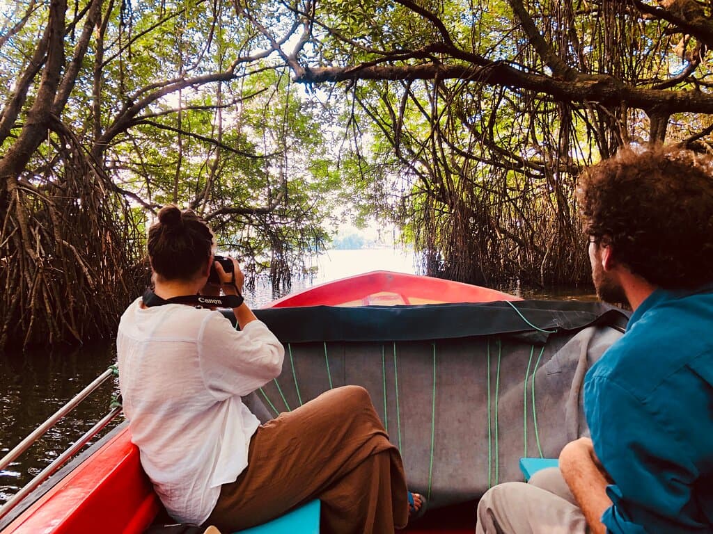 A lovely couple from the Netherlands enjoying a peaceful Bentota River Safari