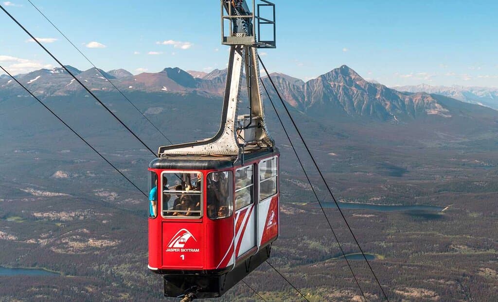 The longest and highest, guided aerial tram in Canada gains 1,005 meters in elevation.