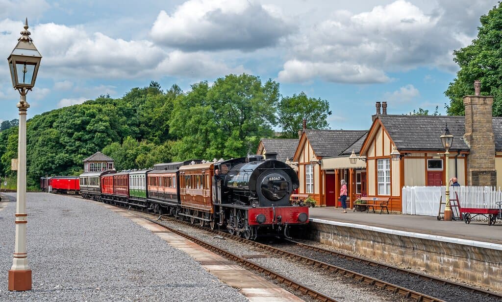 Our lovely restored station with our beautiful Royal Train. 