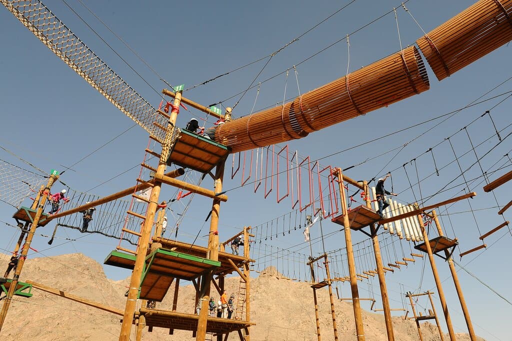 פארק החבלים הגדול ביותר בארץ, עם דרגות קושי. זו חוויה אתגרית ומגבשת!