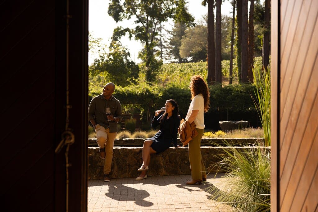 Sit and enjoy a tasting in our courtyard !