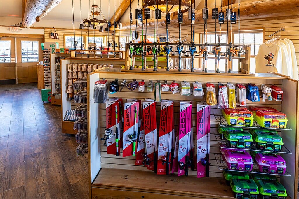 Ready-to-fish setups. 