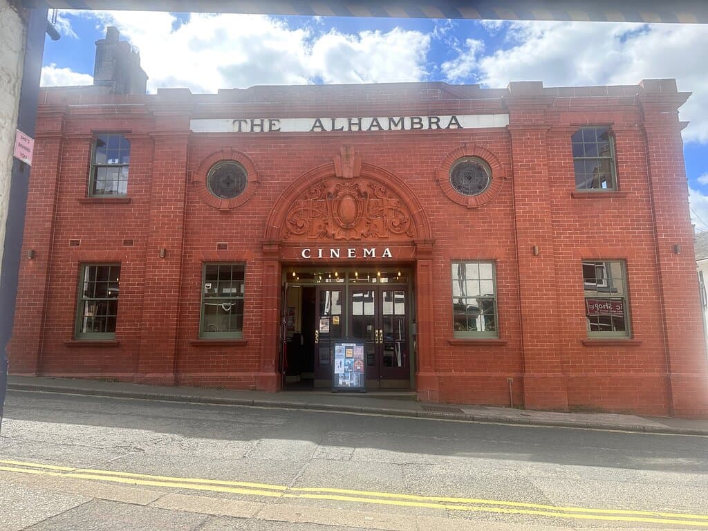 Beautiful red brick facade of the Keswick Alhambra Cinema
