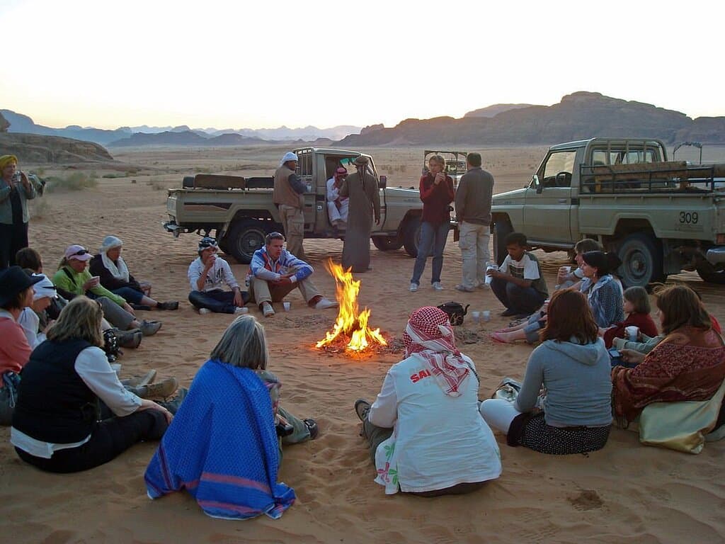 📍 Hosted by Wadi Rum Ultra Adventures 🌐 wadirumultra.com | 📞 +962 7 7770 2238  Wadi Rum Ultra Adventures – Campfire Gatherings at Lawrence’s Spring Every evening, our guests gather for traditional Bedouin tea and stories under the open sky. Led by our team at Wadi Rum Ultra Adventures, this moment captures the essence of desert hospitality, deep connections, and unforgettable sunsets. 📍 Experience managed by the team of wadirumultra.com  