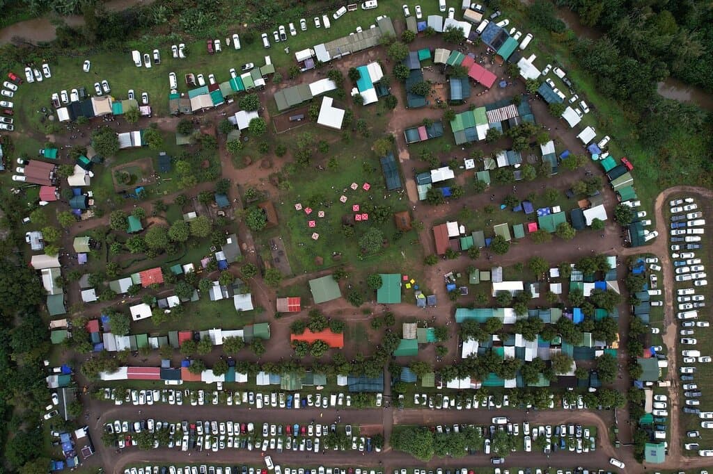 A birds-eye view of our lovely market