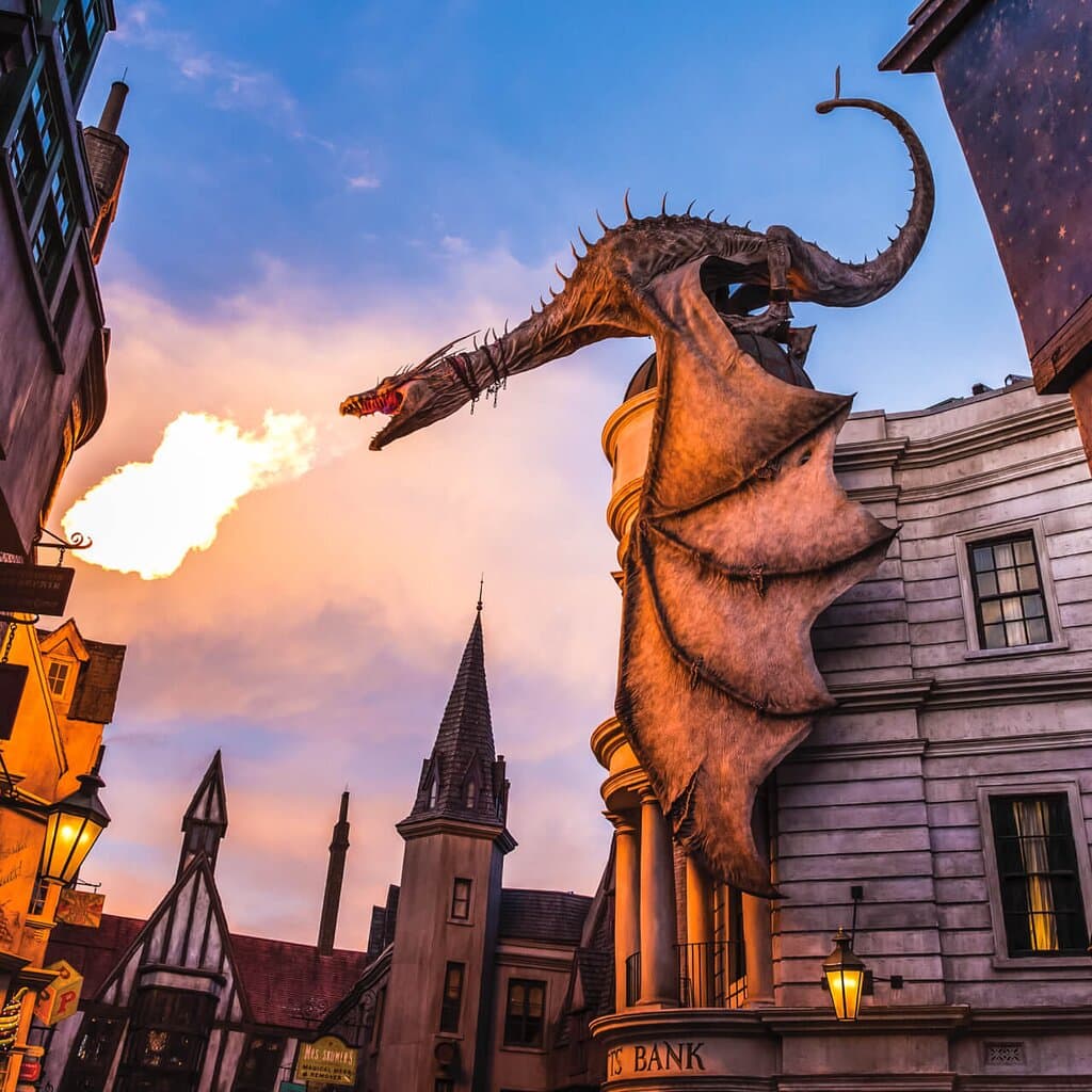 Enter beneath a massive fire-breathing dragon and journey deep underground on this multi-dimensional thrill ride.