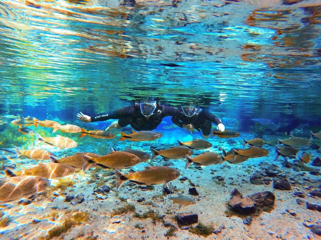 Flutuação na Nascente Azul
