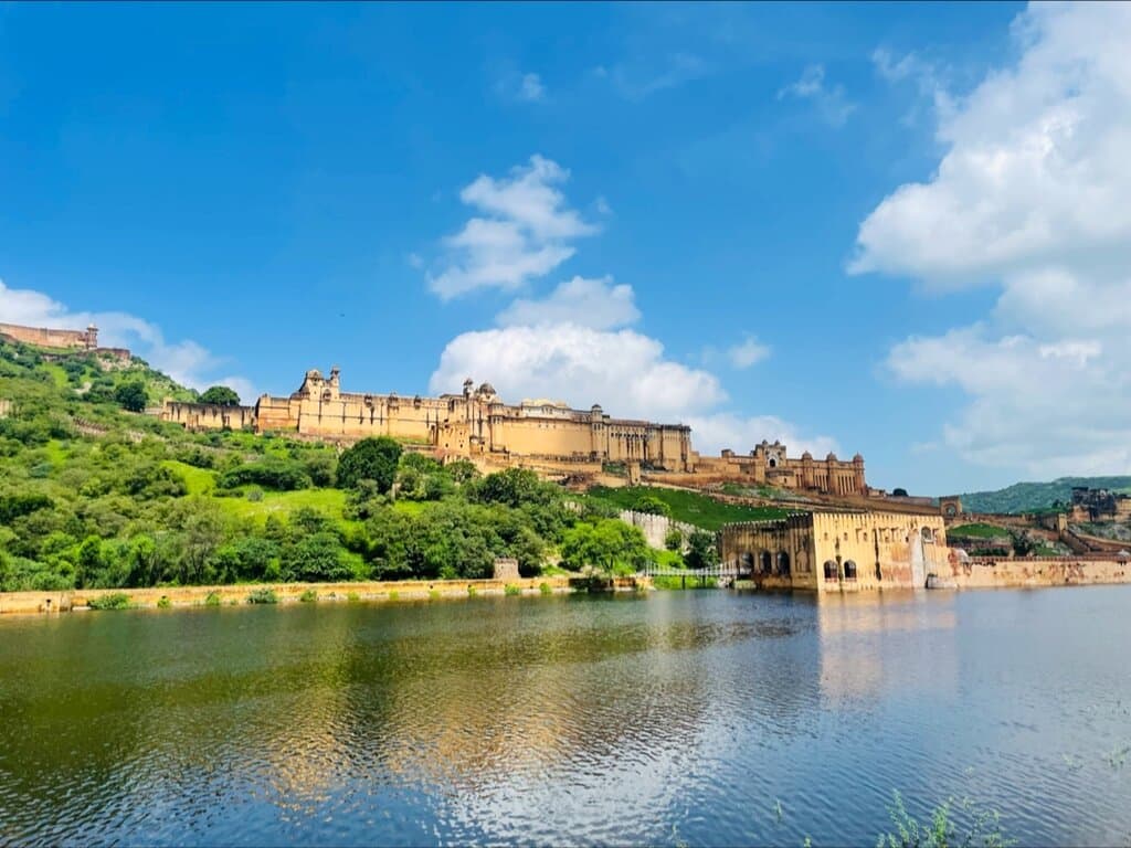 Photo of Amber Palace clicked from Maota Lake