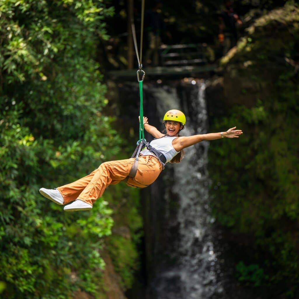 waterfall zipline