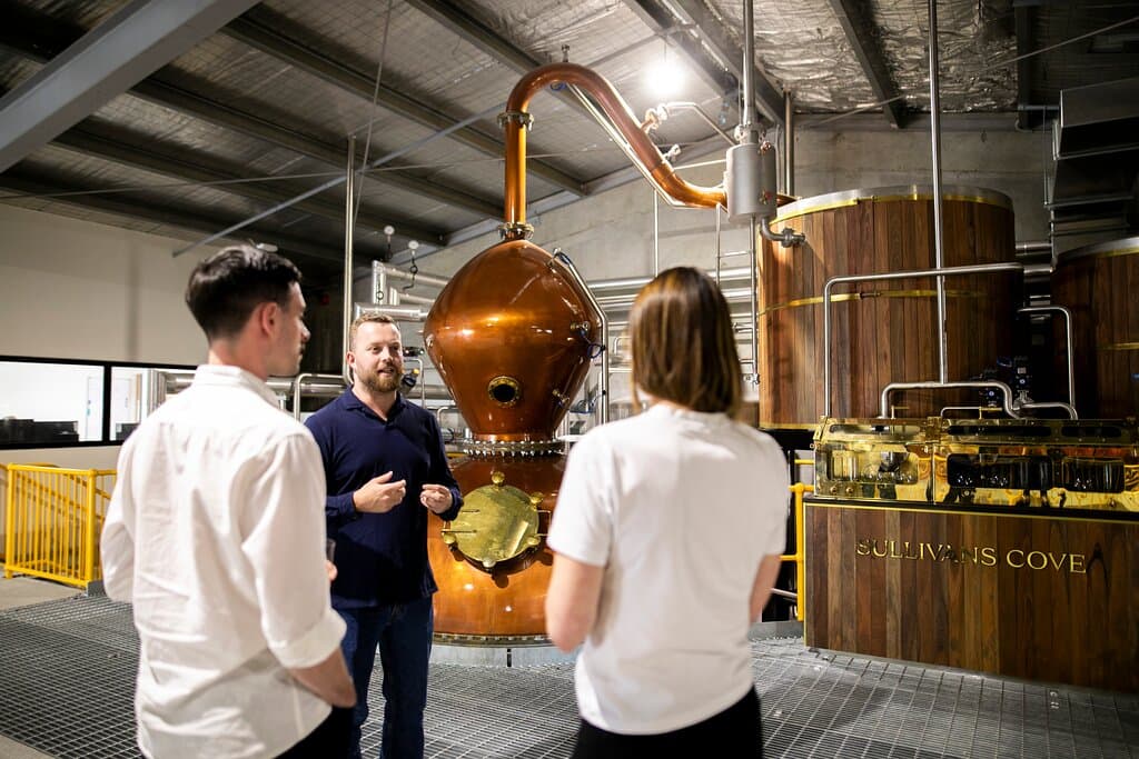 Distillery tours run daily at 2pm