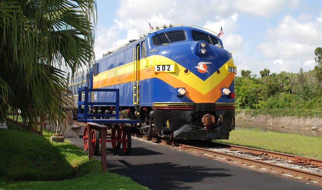 All aboard the Murder Mystery Dinner Train in Fort Myers, FL.  Our unique dining experience features a five-course dinner, 3 1/2-hour round trip train ride and murder mystery show.  Solve the Crime While You Dine!  Regularly scheduled mystery trains depart at 6:30 PM Wed-Sat, and at 5:30 PM on Sundays.  Make your Get-Away and book your hotel with us for special rates.  Open year-round.