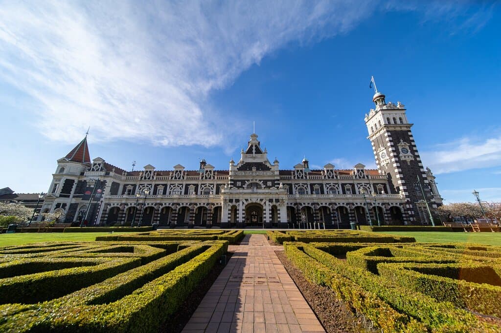 Depart from Dunedin Railway Station.