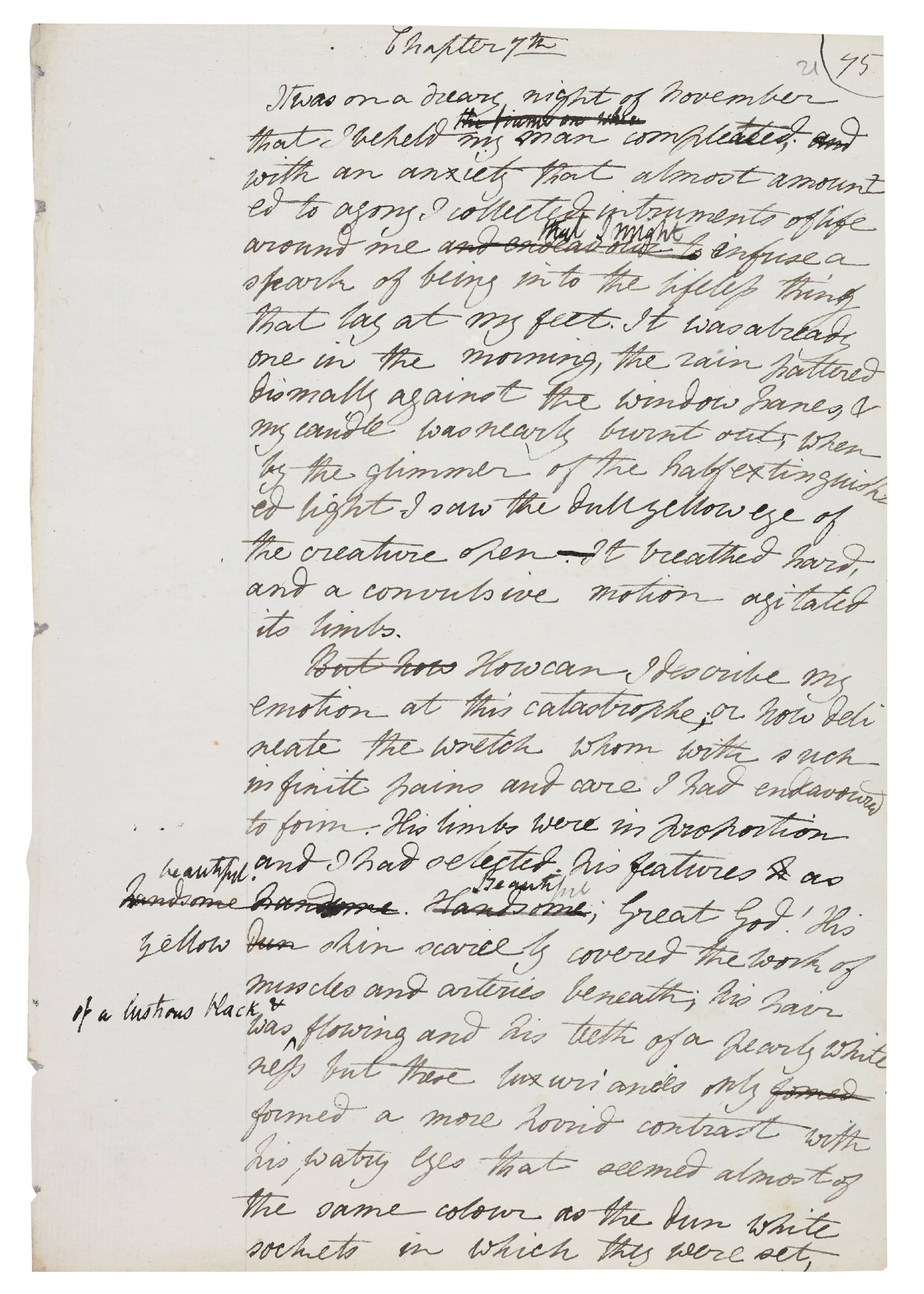 Original Frankenstein Manuscript