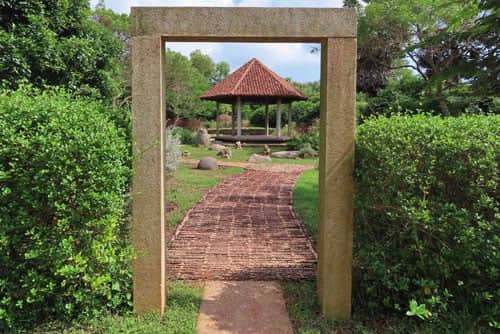 Japanese House with Pebbles