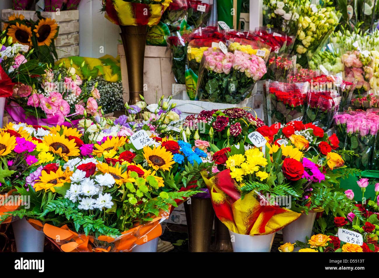Vibrant Flower Stalls