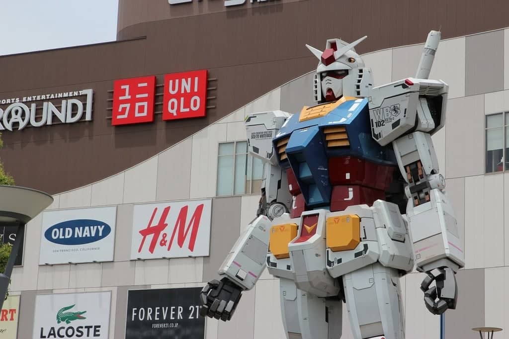 Life-Sized Gundam Statue