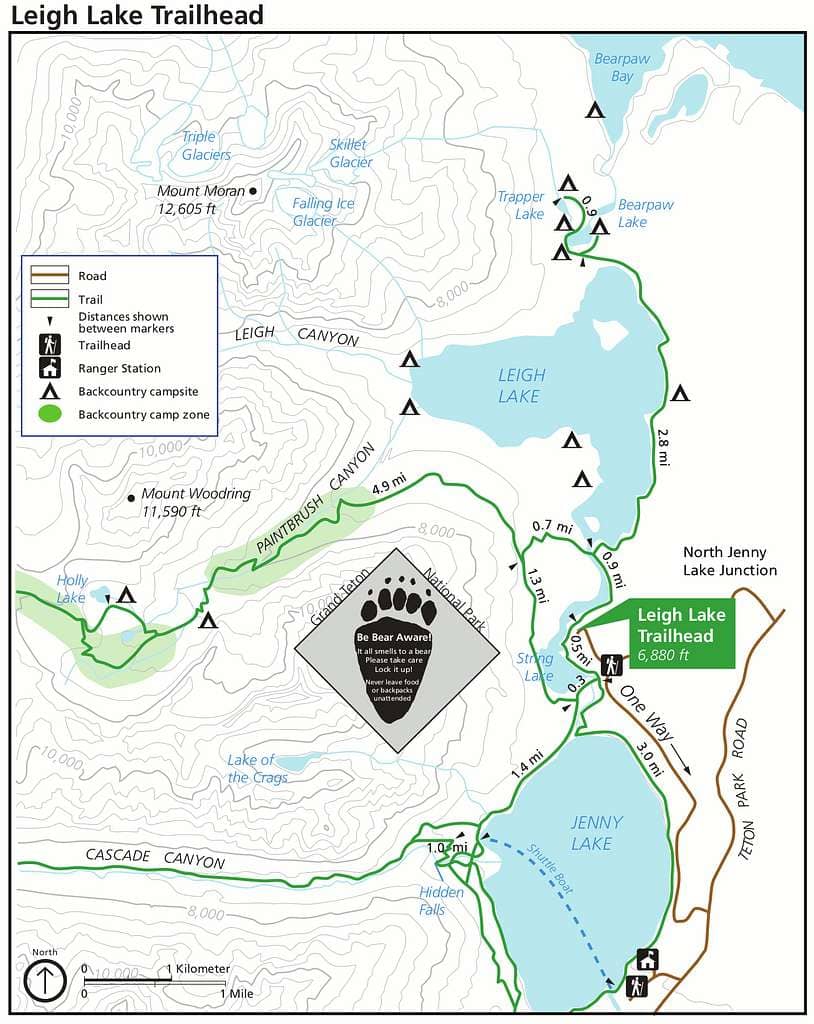 String Lake to Leigh Lake Trail
