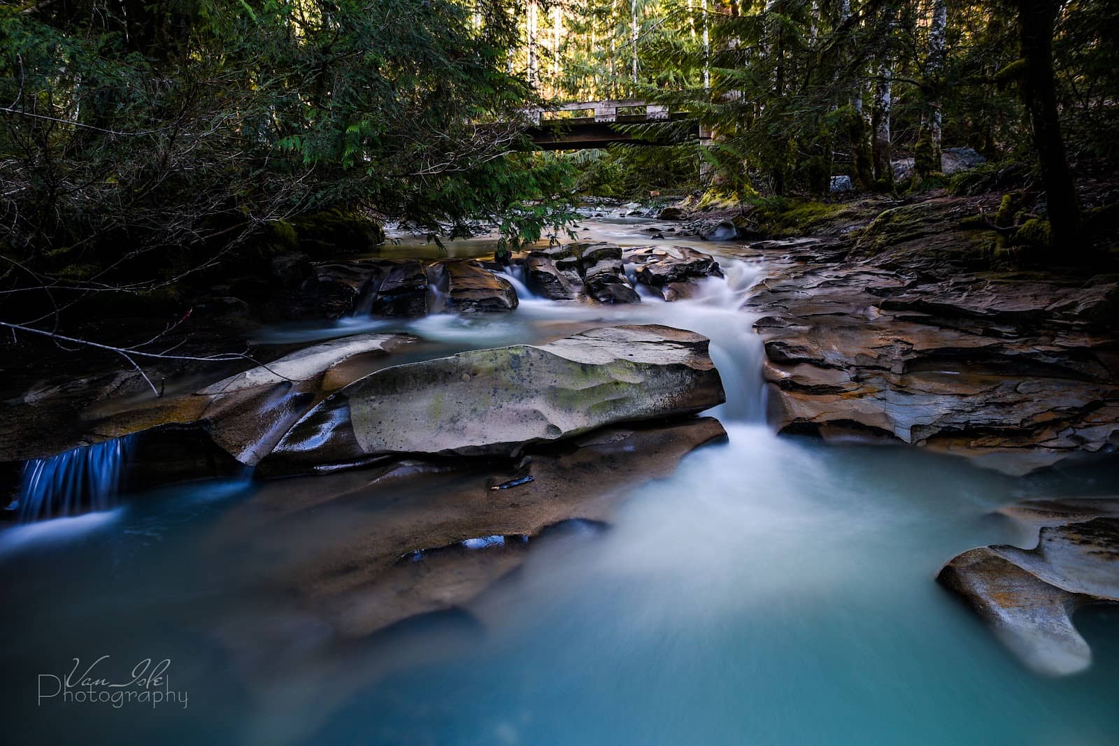 Riverbed Rocks & Small Falls